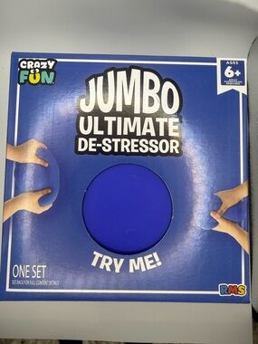 Jumbo Blue Squishy Stress Ball Viral De-Stressor Squeeze Toy Soft Sensory Relief